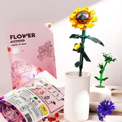 Sunflower Bloom: Buquê 3D DIY de Girassol e Flores