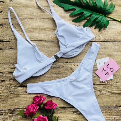 Vibe Swim: Conjunto de Biquíni Feminino em Forma de V