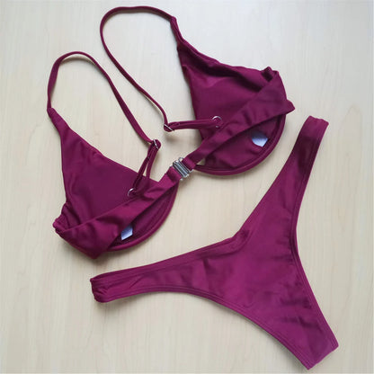 Vibe Swim: Conjunto de Biquíni Feminino em Forma de V