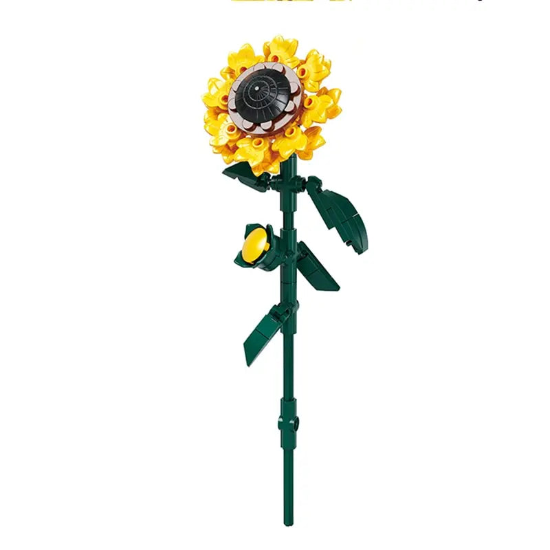 Sunflower Bloom: Buquê 3D DIY de Girassol e Flores