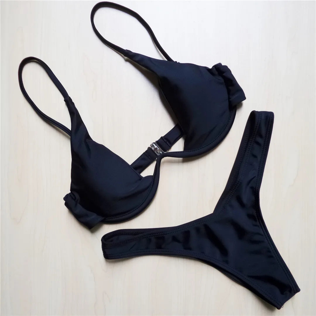 Vibe Swim: Conjunto de Biquíni Feminino em Forma de V