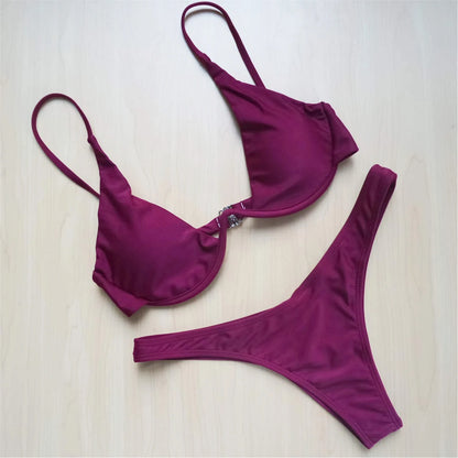 Vibe Swim: Conjunto de Biquíni Feminino em Forma de V